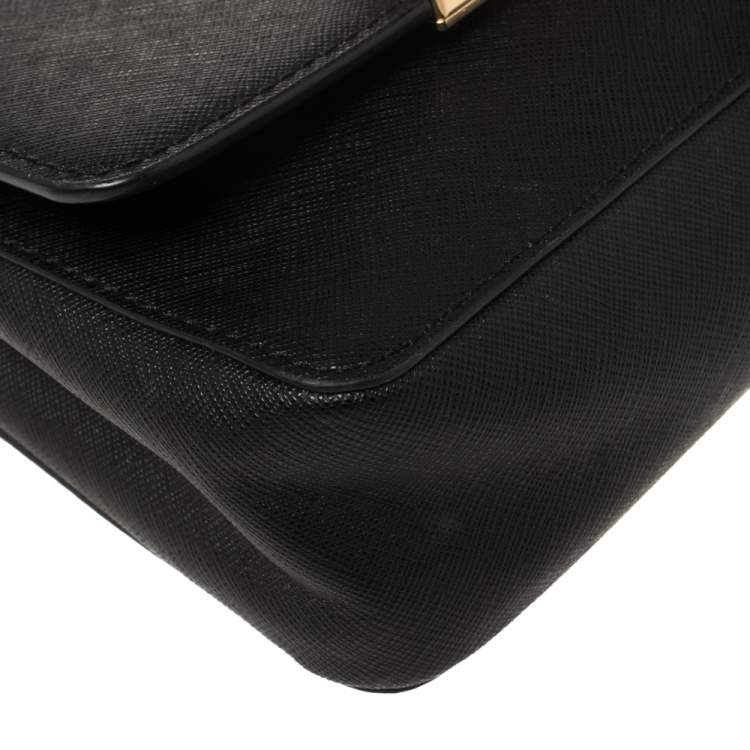 Pre Owned MICHAEL Michael Kors Black Leather Tina Crossbody Bag