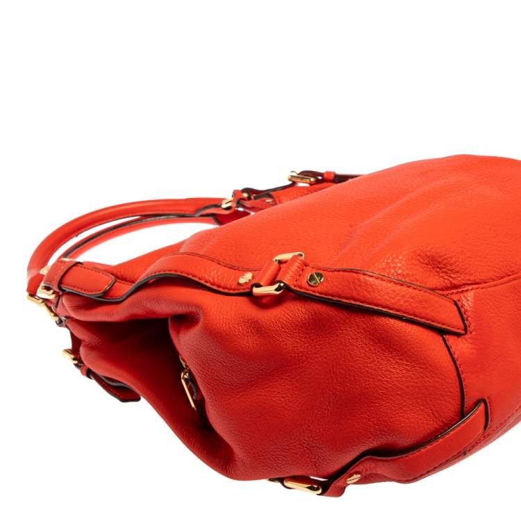 مملوكة مسبقًا MICHAEL Michael Kors Red Leather Bedford Hobo