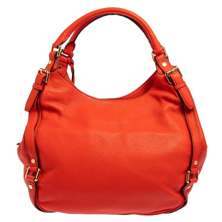 مملوكة مسبقًا MICHAEL Michael Kors Red Leather Bedford Hobo