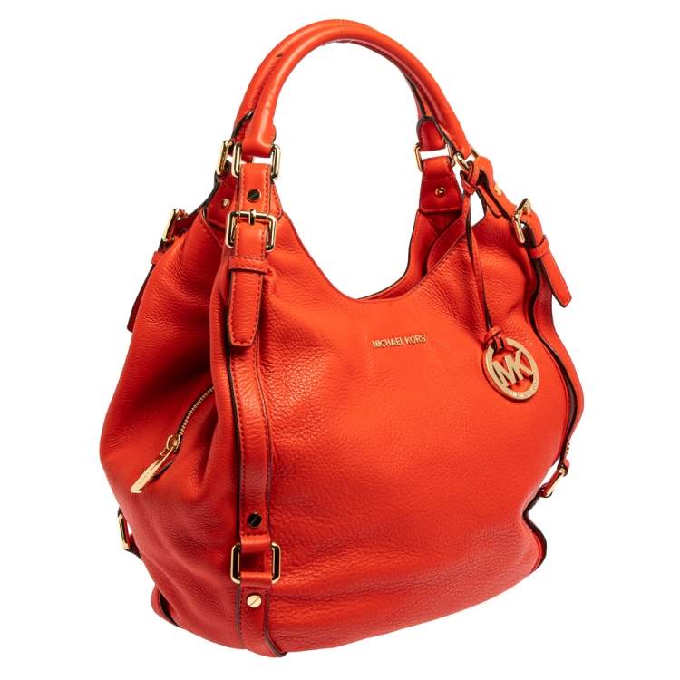 مملوكة مسبقًا MICHAEL Michael Kors Red Leather Bedford Hobo