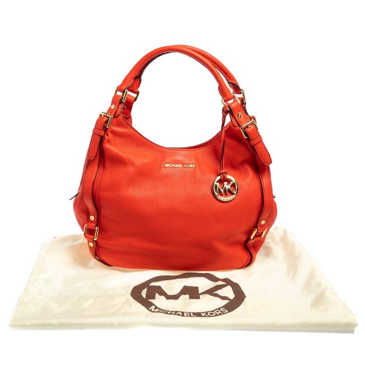 مملوكة مسبقًا MICHAEL Michael Kors Red Leather Bedford Hobo
