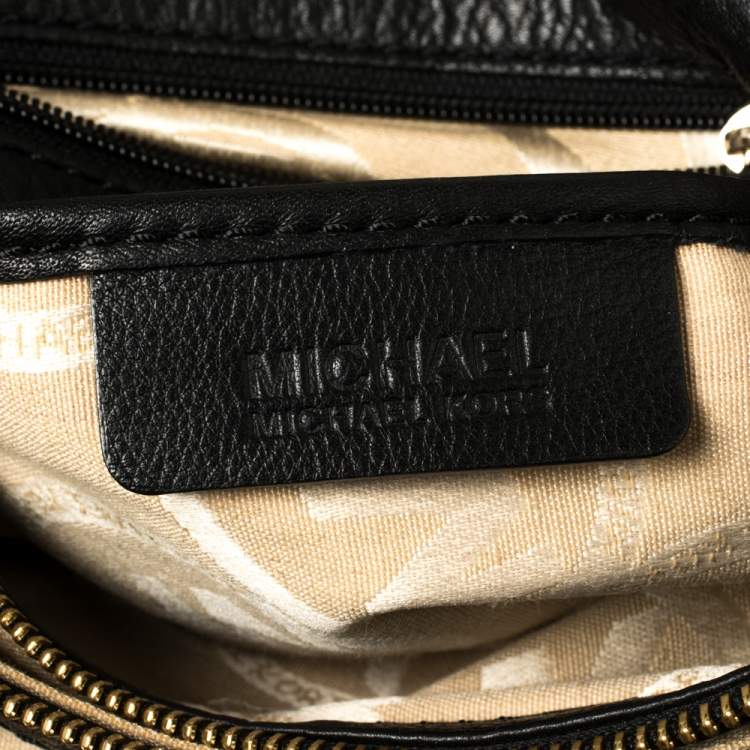 Pre Owned MICHAEL Michael Kors Black Leather Fulton Tote