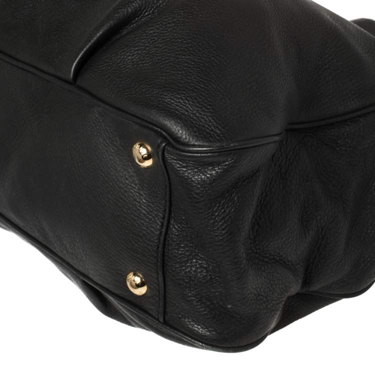 Pre Owned MICHAEL Michael Kors Black Leather Fulton Tote