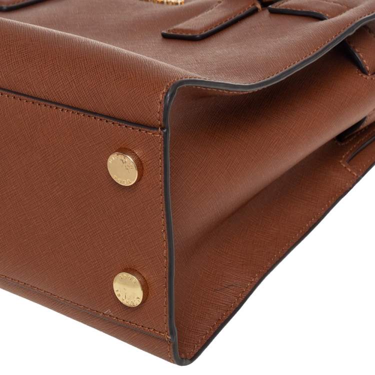 Pre Owned MICHAEL Michael Kors Brown Saffiano Leather Dillon Tote