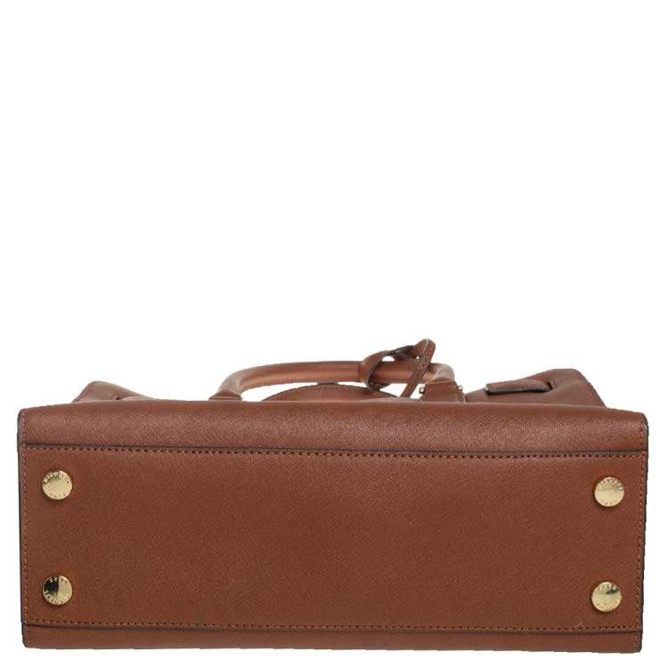 Pre Owned MICHAEL Michael Kors Brown Saffiano Leather Dillon Tote