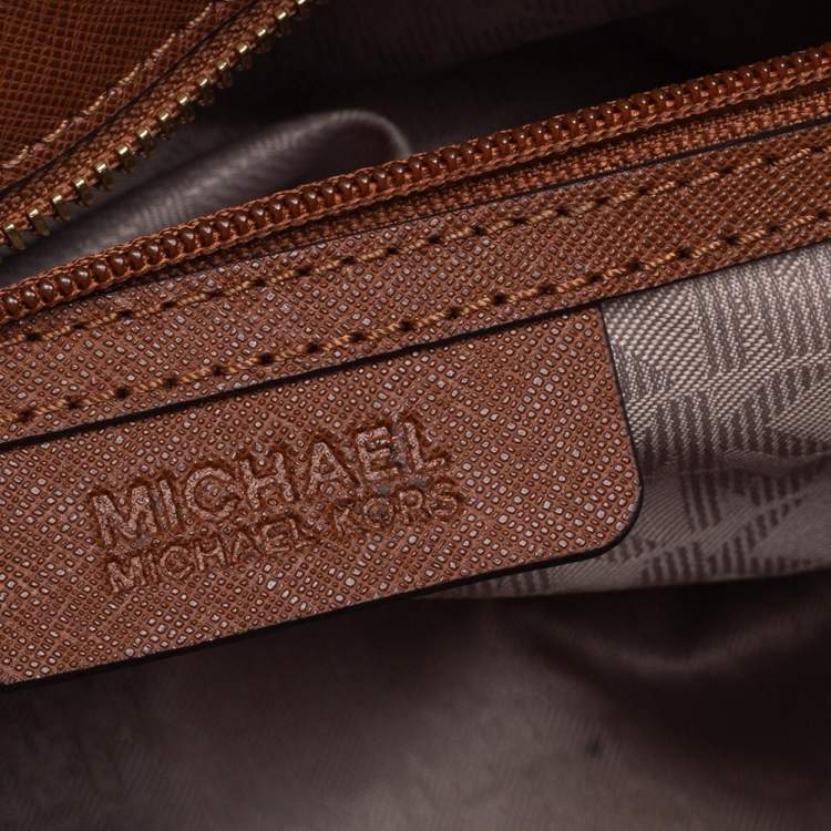 Pre Owned MICHAEL Michael Kors Brown Saffiano Leather Dillon Tote