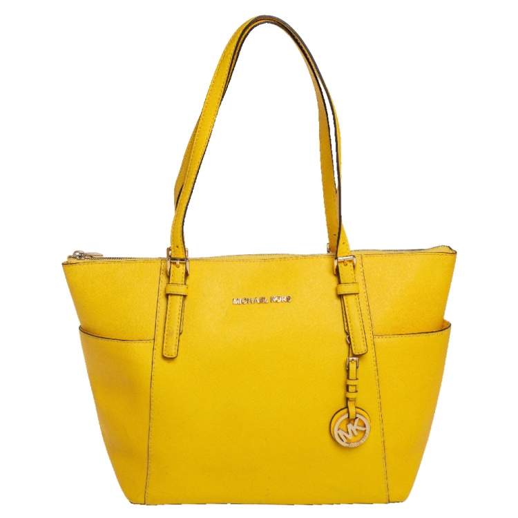 michael kors yellow tote bag