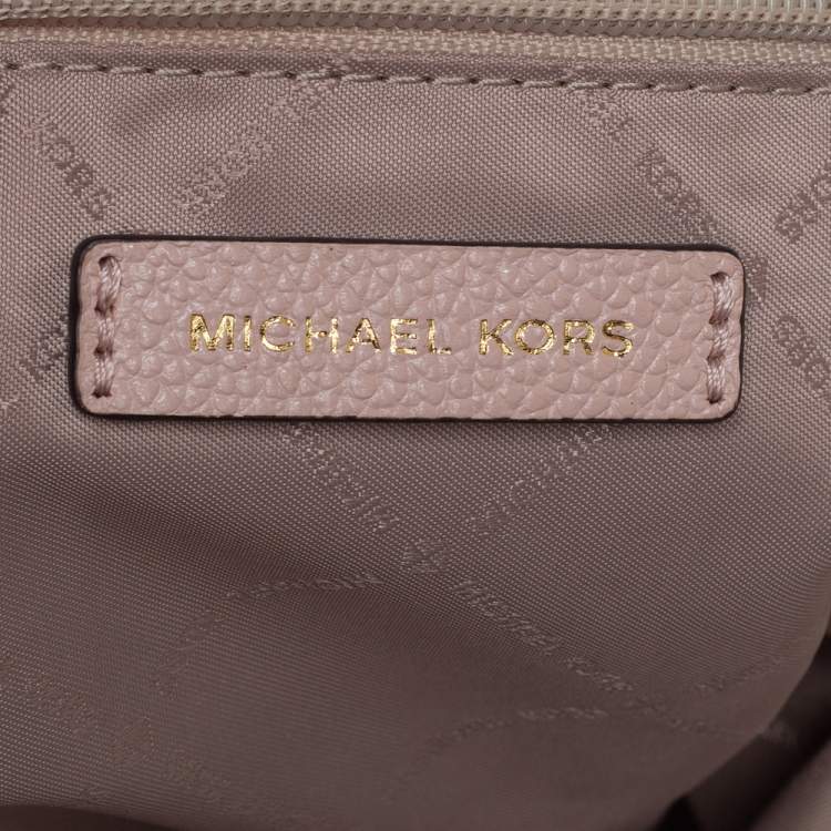 Pre Owned Michael Kors Light Peach Leather Large Leighton Shoulder Bag