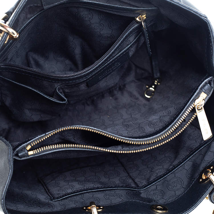 Pre Owned MICHAEL Michael Kors Black Saffiano Leather Large Cynthia Tote
