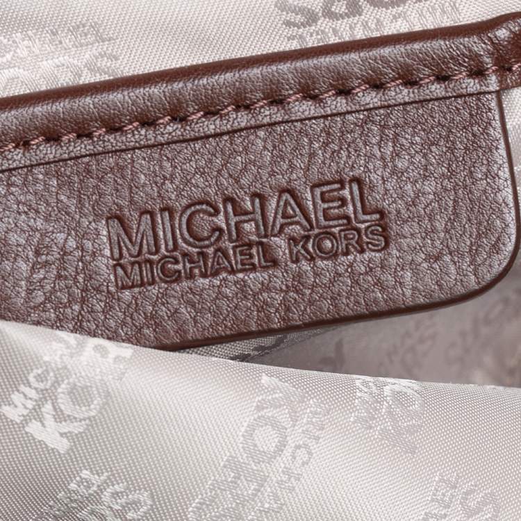 Pre Owned MICHAEL Michael Kors Brown Faux Fur Drawstring Tote