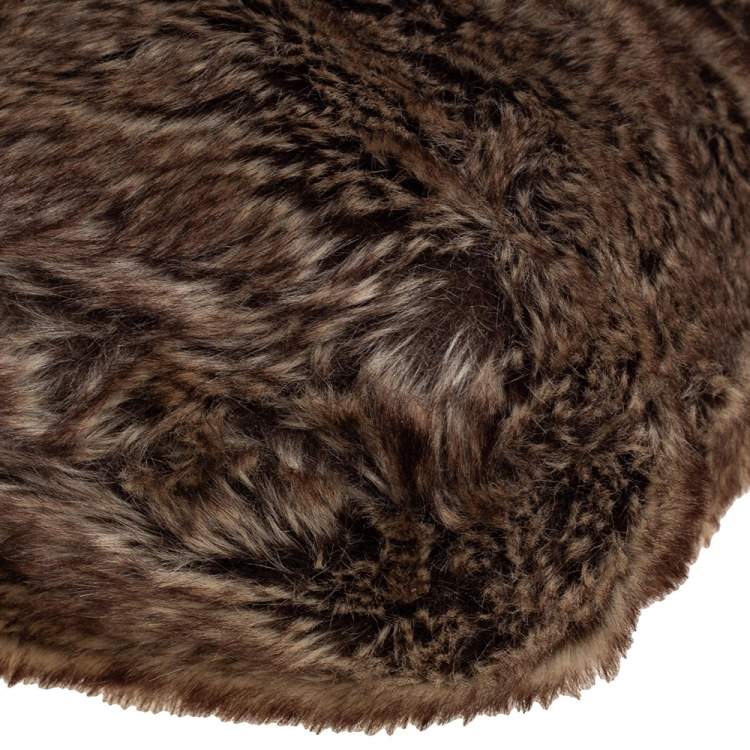 Pre Owned MICHAEL Michael Kors Brown Faux Fur Drawstring Tote