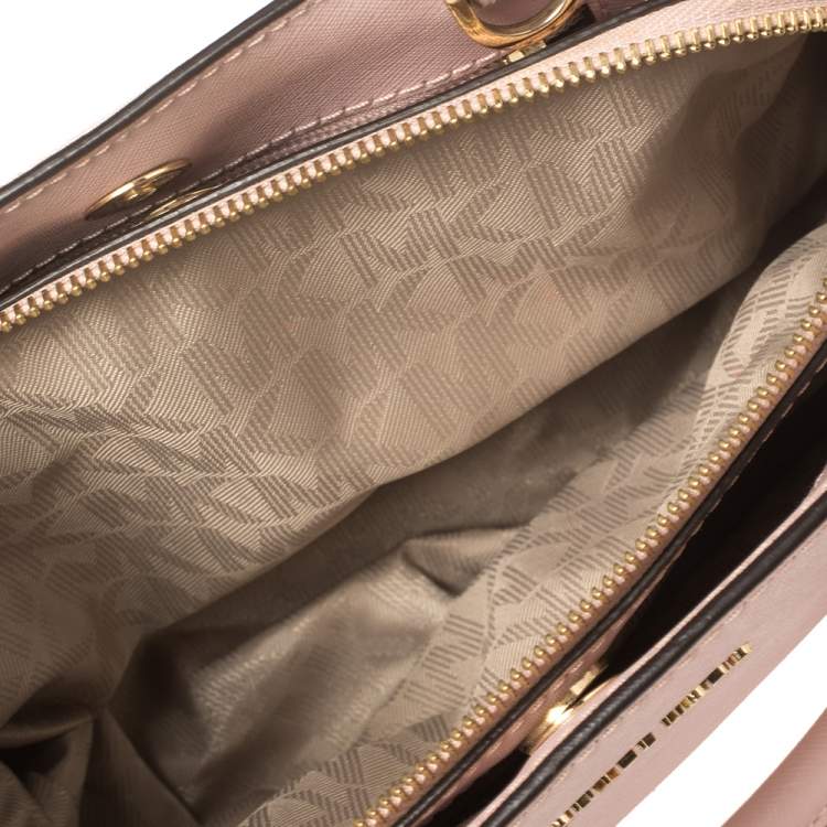 Pre Owned MICHAEL Michael Kors Pink Saffiano Leather Small Idina Satchel