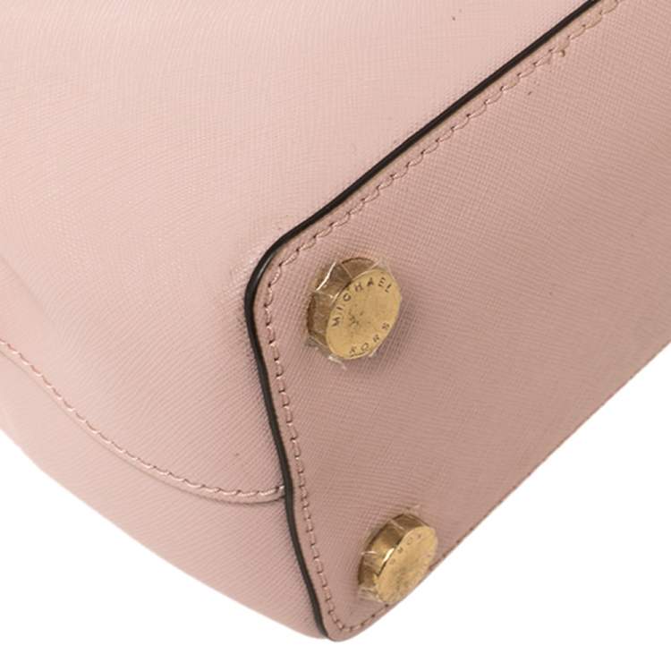 Pre Owned MICHAEL Michael Kors Pink Saffiano Leather Small Idina Satchel