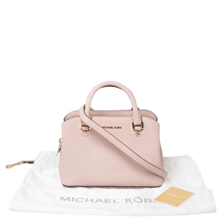 Pre Owned MICHAEL Michael Kors Pink Saffiano Leather Small Idina Satchel
