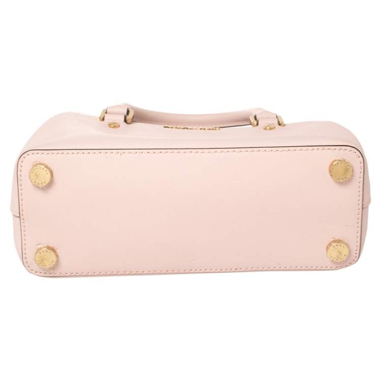 Pre Owned MICHAEL Michael Kors Pink Saffiano Leather Small Idina Satchel
