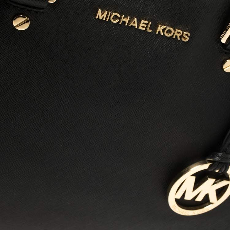 Pre Owned MICHAEL Michael Kors Black Saffiano Leather Large Sutton Tote