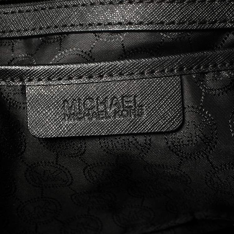 Pre Owned MICHAEL Michael Kors Black Saffiano Leather Large Sutton Tote