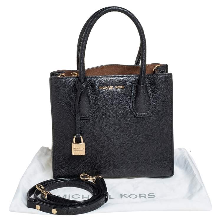 Pre Owned MICHAEL Michael Kors Black Leather Mini Mercer Tote