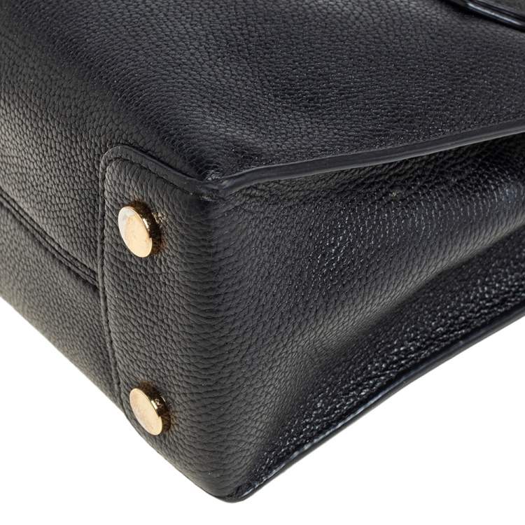Pre Owned MICHAEL Michael Kors Black Leather Mini Mercer Tote