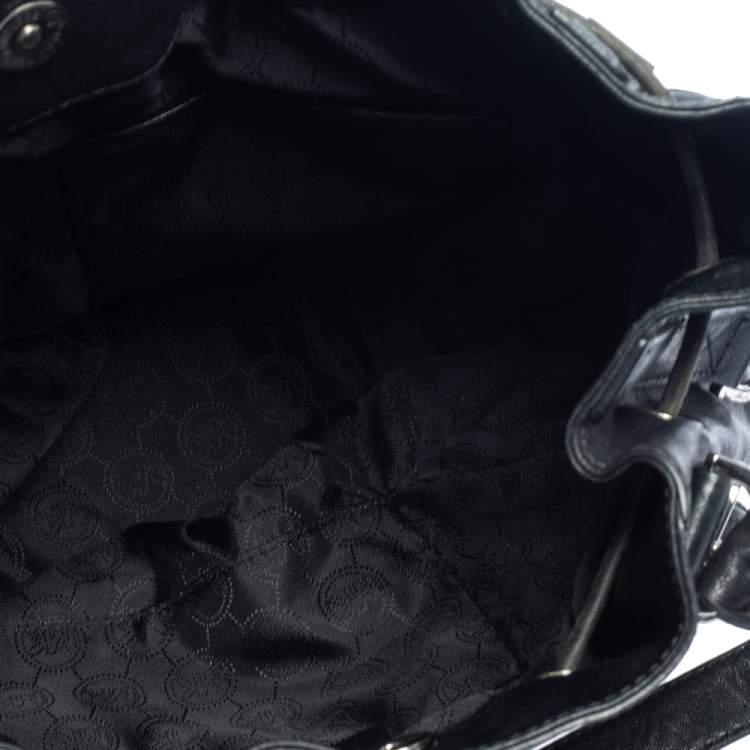 Pre Owned MICHAEL Michael Kors Black Leather Mila Shoulder Bag