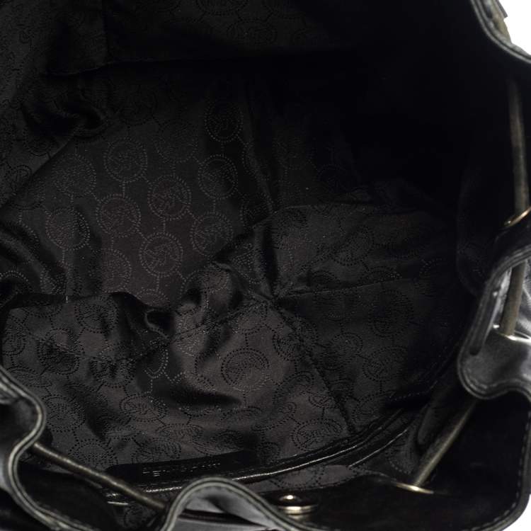 Pre Owned MICHAEL Michael Kors Black Leather Mila Shoulder Bag