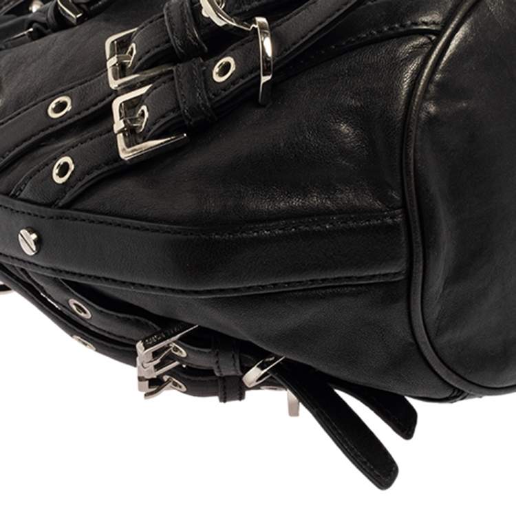 Pre Owned MICHAEL Michael Kors Black Leather Mila Shoulder Bag