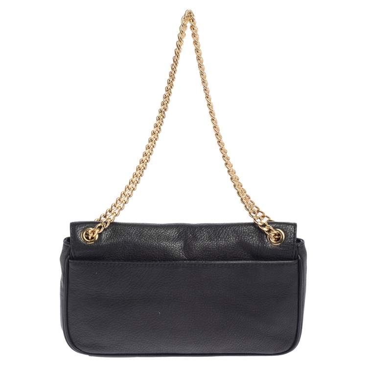 Pre Owned MICHAEL Michael Kors Black Leather Jet Set Chain Shoulder Bag