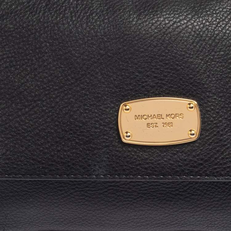 Pre Owned MICHAEL Michael Kors Black Leather Jet Set Chain Shoulder Bag