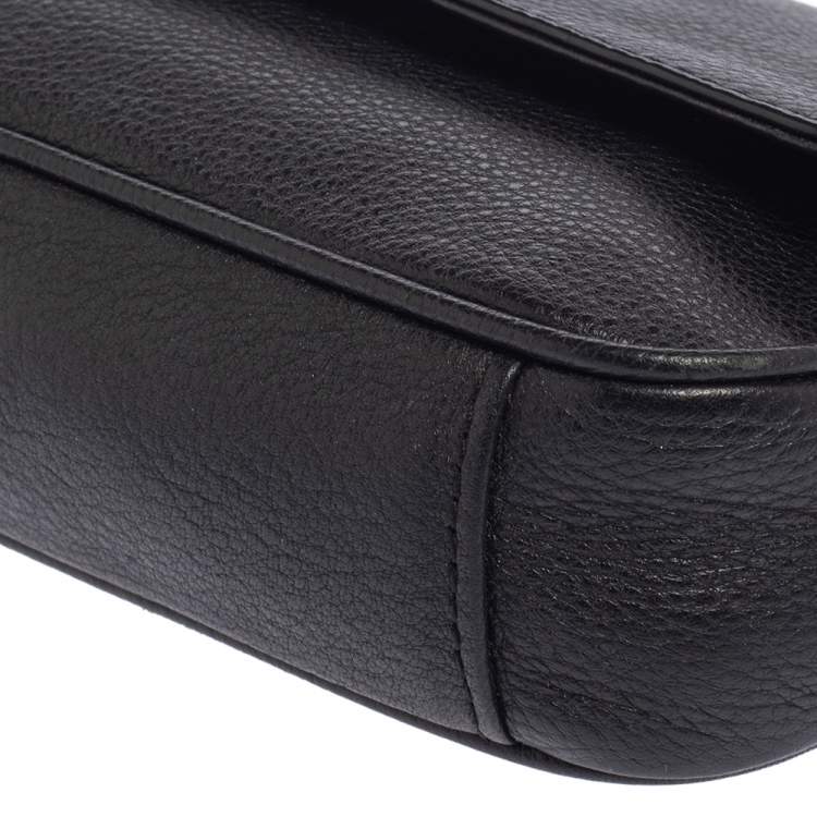 Pre Owned MICHAEL Michael Kors Black Leather Jet Set Chain Shoulder Bag