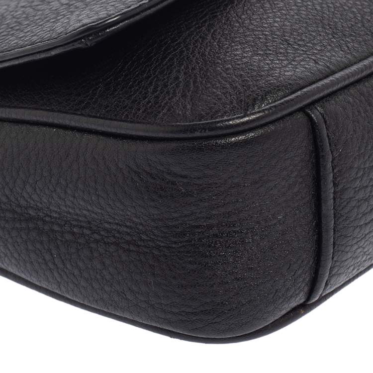 Pre Owned MICHAEL Michael Kors Black Leather Jet Set Chain Shoulder Bag