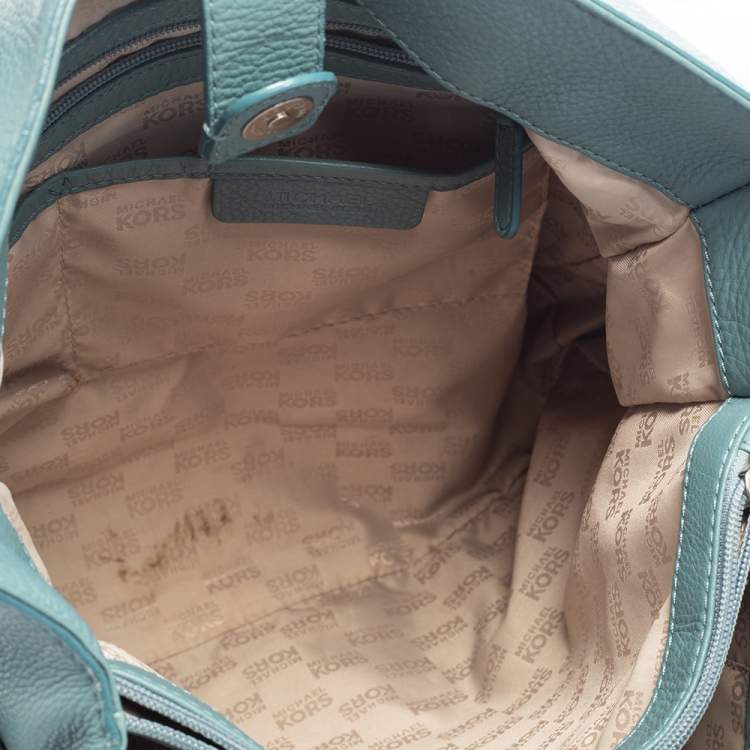 Pre Owned MICHAEL Michael Kors Blue Leather Large Hamilton North South Tote