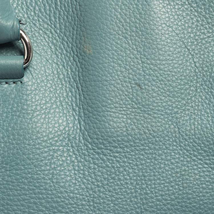 Pre Owned MICHAEL Michael Kors Blue Leather Large Hamilton North South Tote