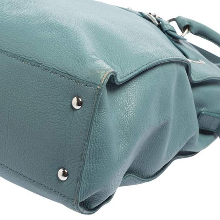 Pre Owned MICHAEL Michael Kors Blue Leather Large Hamilton North South Tote