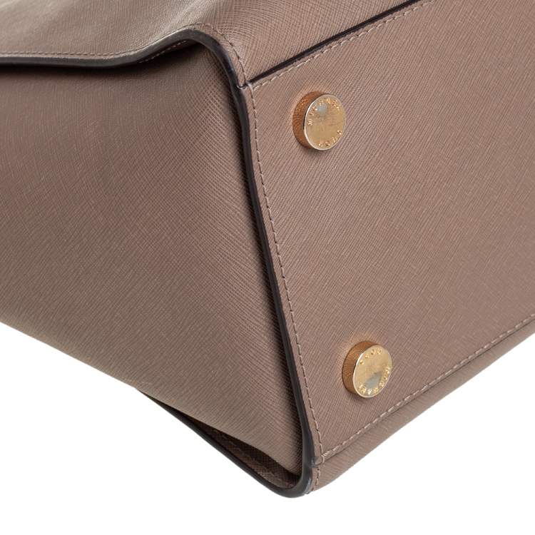 Pre Owned MICHAEL Michael Kors Brown Leather Large Selma Satchel