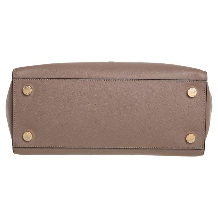 Pre Owned MICHAEL Michael Kors Brown Leather Large Selma Satchel