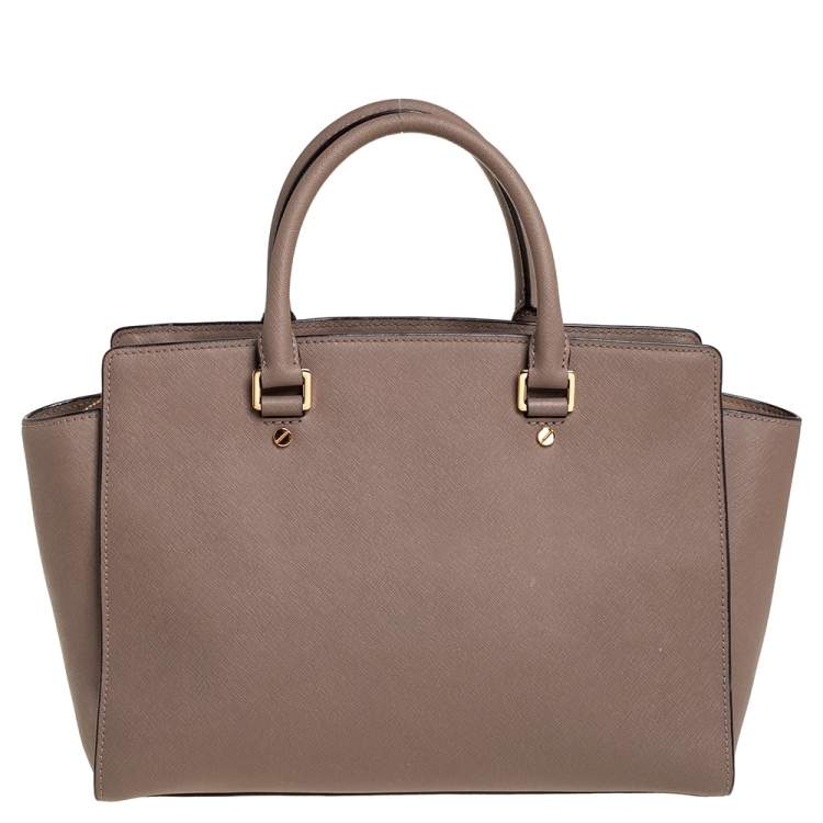 Pre Owned MICHAEL Michael Kors Brown Leather Large Selma Satchel