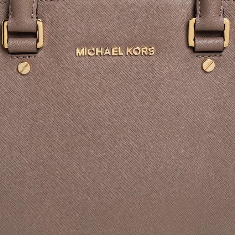 Pre Owned MICHAEL Michael Kors Brown Leather Large Selma Satchel