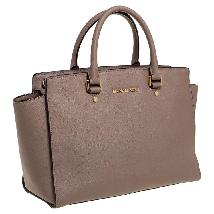 Pre Owned MICHAEL Michael Kors Brown Leather Large Selma Satchel