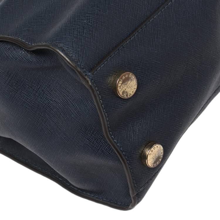 Pre Owned MICHAEL Michael Kors Navy Blue Saffiano Leather Dillon Tote