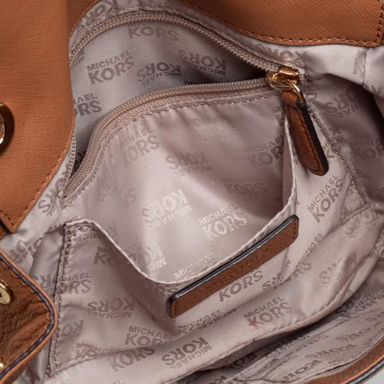 Pre Owned MICHAEL Michael Kors Tan Leather Cecelia Shoulder Bag