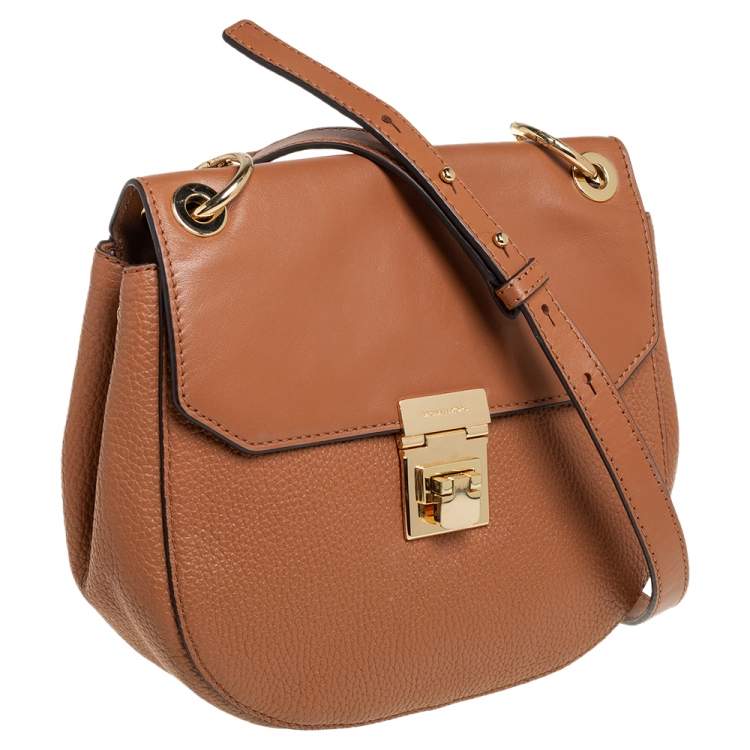 Pre Owned MICHAEL Michael Kors Tan Leather Cecelia Shoulder Bag