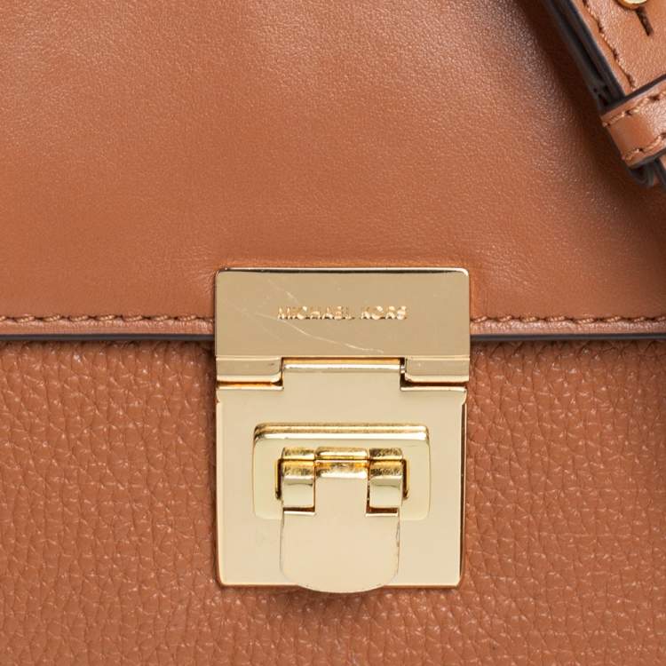 Pre Owned MICHAEL Michael Kors Tan Leather Cecelia Shoulder Bag