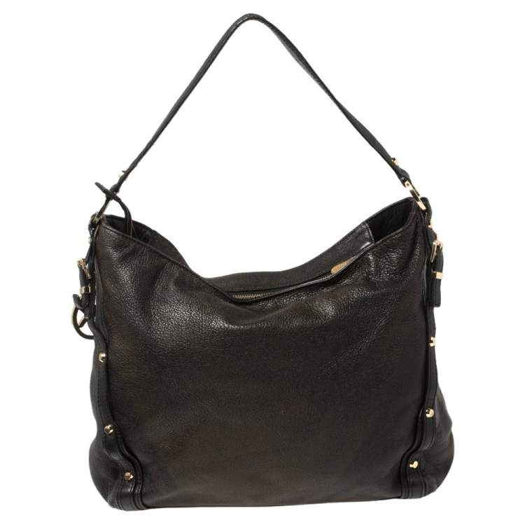 Pre Owned MICHAEL Michael Kors Black Leather Chain Handle Shoulder Bag