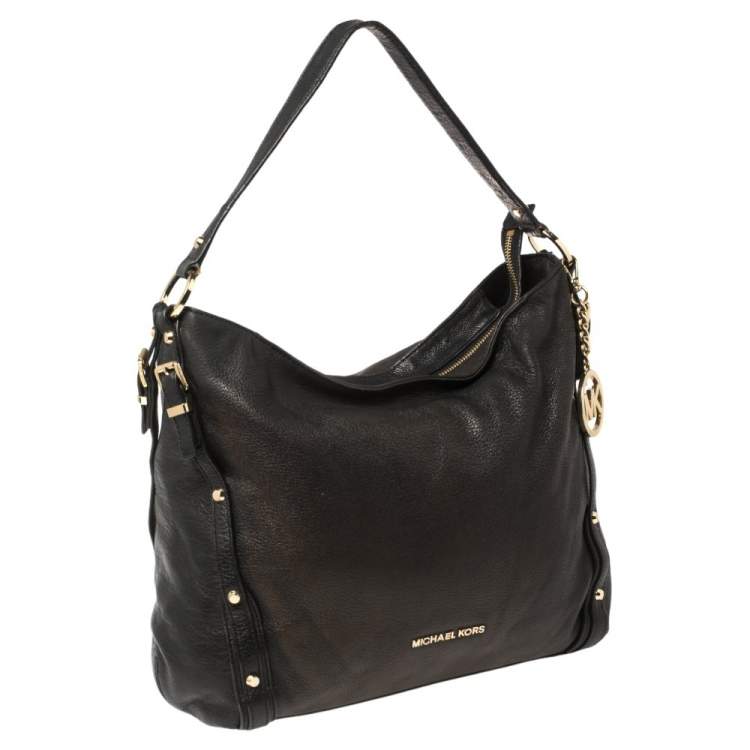 Pre Owned MICHAEL Michael Kors Black Leather Chain Handle Shoulder Bag