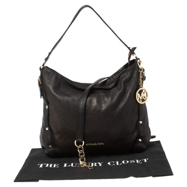 Pre Owned MICHAEL Michael Kors Black Leather Chain Handle Shoulder Bag