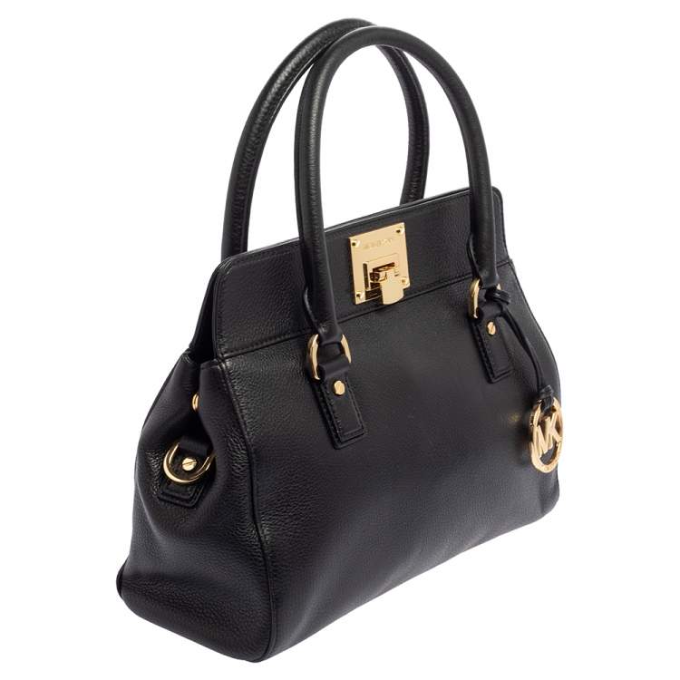 Pre Owned MICHAEL Michael Kors Black Leather Astrid Satchel