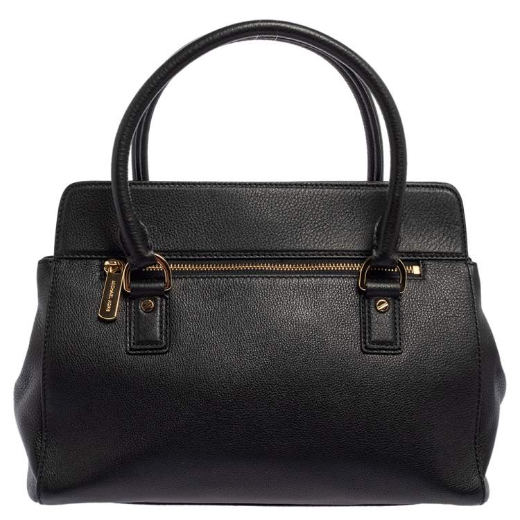 Pre Owned MICHAEL Michael Kors Black Leather Astrid Satchel