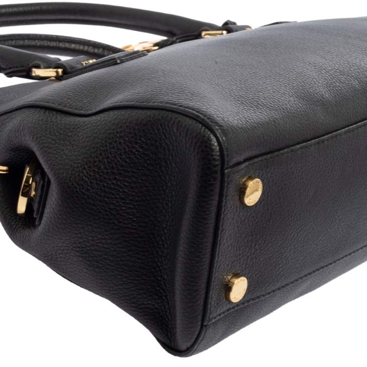 Pre Owned MICHAEL Michael Kors Black Leather Astrid Satchel
