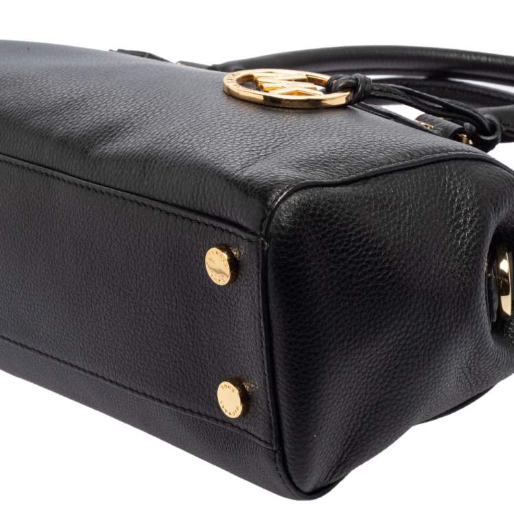 Pre Owned MICHAEL Michael Kors Black Leather Astrid Satchel