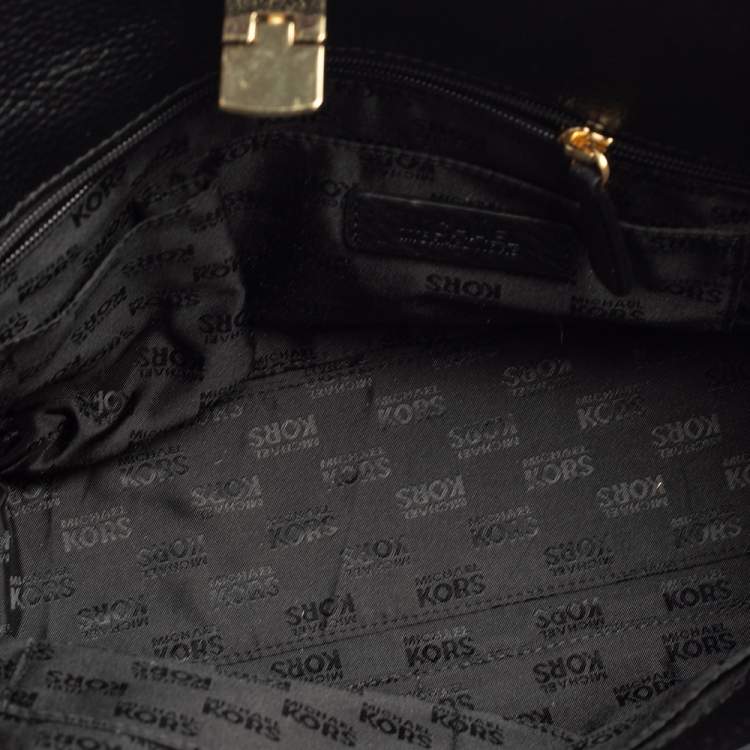 Pre Owned MICHAEL Michael Kors Black Leather Astrid Satchel